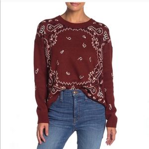 Madewell Bandana Print Sweater
